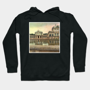 Beautiful Retro Photography from Dresden Germany sightseeing with rainbow sky Hoodie